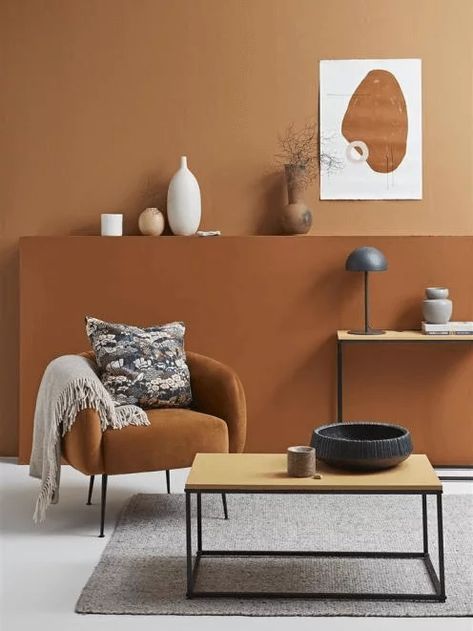 Trending Paint Colors, Orange Walls, Room Paint Colors, Design Del Prodotto, Paint Colors For Living Room, Living Room Paint, Room Paint, Colour Scheme, Room Colors