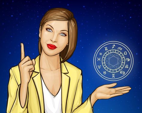 Consultation astrologer woman with zodia... | Free Vector #Freepik #freevector #star #circle #woman #cartoon Zodiac Circle, What Makes You Unique, Learn Astrology, Natal Charts, Second Best, Birth Chart, Successful People, Love Languages, Black Magic