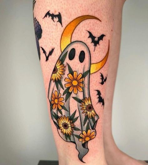 Haunted Tattoo, Eerie Tattoos, Cute Spooky Tattoos, Nostalgic Tattoos, Matching Spooky Tattoos, Cute Ghost Tattoo, Halloween Flash Tattoo, Cute Halloween Tattoos, 2024 Tattoo