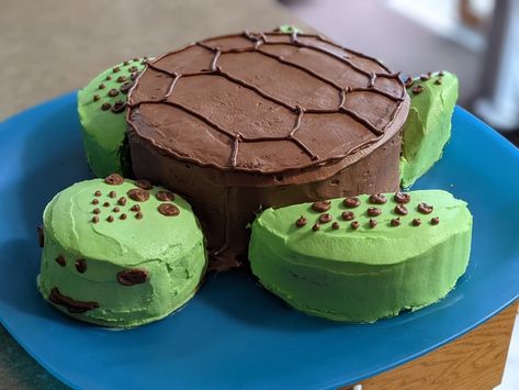 Turtle Bday Party, Turtle Shaped Cake, Turtle Themed Food, Turtle 2nd Birthday, Turtle Cake Design, Turtle Cake Ideas, Turtle Party Decorations, Turtle Birthday Decorations, Turtle Cakes