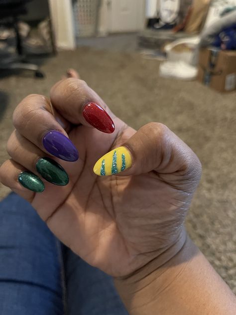 Ariel Themed Nails, Ariel Inspired Nails, Ariel Nails Disney, The Little Mermaid Nails, Ursula Nails, Nemo Nails, Peter Pan Nails, Ariel Nails, Mermaid Inspired Nails