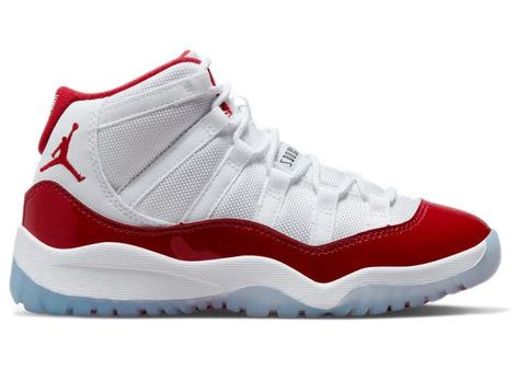 Jordan 11 Retro Cherry (2022) Sneakers in White/Varsity Red/Black Jordan 11 Retro Cherry, Jordan 11 Cherry, Retro Cherry, Jordan Sneaker, Retro 11, Nike Air Jordan 11, Popular Sneakers, Air Jordan 11 Retro, Jordan 11 Retro