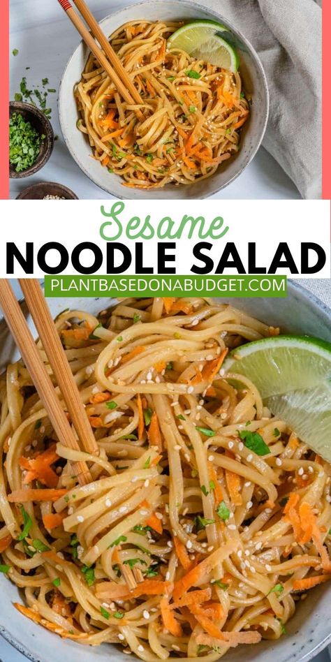 Japanese Noodle Salad, Veggie Chow Mein, Pasta Mama, Lunch Board, Sesame Noodle Salad, Asian Pasta Salads, Sesame Noodle, Cold Sesame Noodles, Fun Pasta