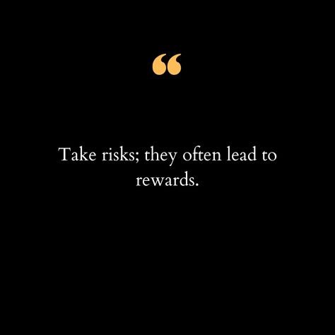 Life is a grand adventure, and at its heart, it's about taking risks. It's about stepping outside of your comfort zone, embracing the unknown, and chasing after your dreams with unwavering determination. 🌟 Every risk we take, whether big or small, carries with it the potential for growth, learning, and incredible rewards. It's in those moments of uncertainty and daring that we discover our true strengths and capabilities. So, dare to take risks—not reckless ones, but calculated, thoughtful l... Chance Quotes, Taking Risks, True Strength, Take Risks, The Unknown, Pretty Words, Comfort Zone, The Journey, Life Is