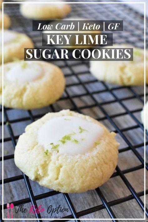 Keto Key Lime Sugar Cookies Lime Sugar Cookies, Keto Key Lime, Key Lime Cookies, Lime Cookies, Lime Desserts, Keto Cookie Recipes, Desserts Keto, Lime Recipes, Keto Sweets