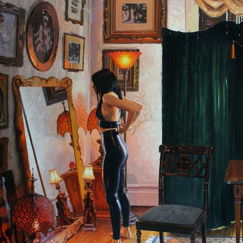 Vincent Giarrano, Tattoo Painting, Oil Painting Woman, Chelsea Hotel, Girl Vibe, Master Of Fine Arts, Contemporary Portrait, Manhattan Nyc, Bachelor Of Fine Arts