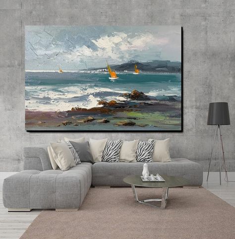 Large Paintings on Canvas, Canvas Paintings Behind Sofa, Landscape Pai – artworkcanvas Simple Modern Art, Multiple Canvas Paintings, Living Room Canvas Painting, Behind Sofa, Abstract Wall Art Painting, Paintings For Living Room, Modern Canvas Painting, Large Modern Wall Art, Large Paintings