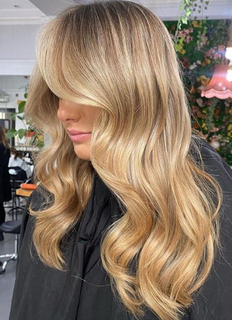 Golden Blowout Face Framing Haircut Face Framing Haircut, Framing Haircut, Trendy Updos, Strands Of Hair, Effortless Waves, Blowout Hair, Stunning Hairstyles, Hoco Hair, Hair Strand