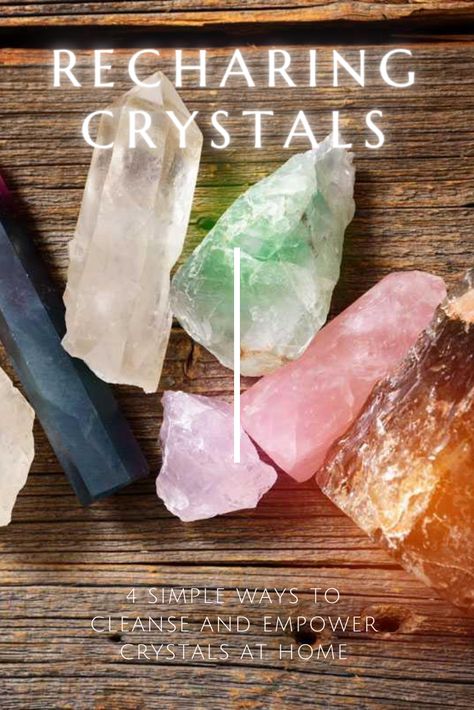 Types Of Stones And Crystals, How To Recharge Your Crystals, Clean Crystals, Recharging Crystals, Recharge Crystals, How To Recharge Crystals, How To Use Crystals For Beginners, How To Charge A Crystal, Cleaning Crystals