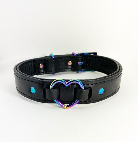 Choker Collar Leash, Ownership Collar, Puppy Play Collar, Heart Choker Collars, Cyberpunk Accessories, Normal Style, Leather Choker Collars, Punk Style Outfits, O Ring Choker