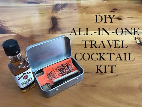 DIY Travel Cocktail Kit (All-in-One!) | The Art of Manliness Travel Cocktail Kit, Camp Kitchen Chuck Box, Alcohol Branding, Diy Cocktail Kit, Cocktail Kit, Travel Art Kit, Diy Cocktails, Art Of Manliness, Travel Pack