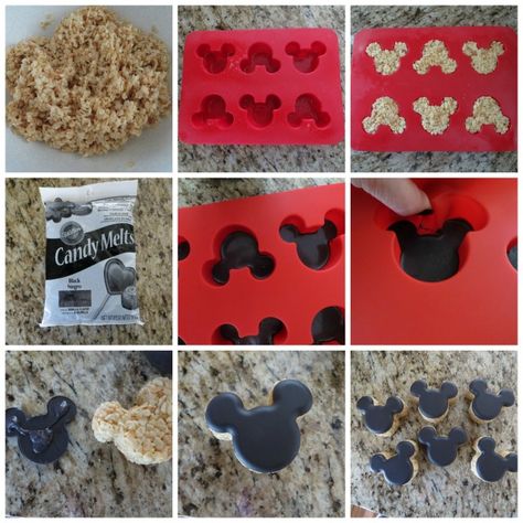 Mickey Mouse Main Table Ideas, Mickey Mouse Treat Bags, Mickey Mouse Safari Treats, Mickey Mouse Rice Krispie Treats, Mickey Food, Mickey Mouse Theme Party, Mickey Mouse Party Decorations, Mickey Mouse Birthday Theme, Rice Treats