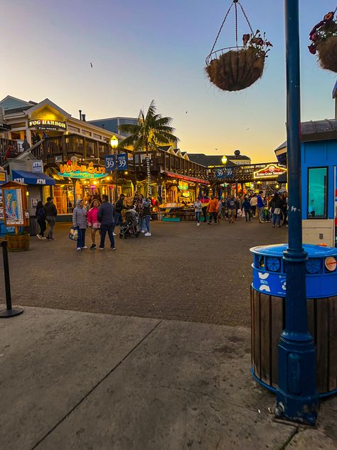 pier 39, san francisco, san francisco entrance, pier 39 entrance, pier 39 san francisco entrance, summer, summer nights, summercore, aesthetic, summer aesthetic, pretty sky, aesthetic sky, vacation, california Pier 39 San Francisco Picture Ideas, San Francisco Things To Do, Sanfransico California, San Francisco Beach Aesthetic, Pretty Sky Aesthetic, San Francisco Pier 39, Sanfransisco Street Aesthetic, San Francisco Aesthetic, San Francisco Summer