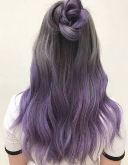 Hair ombre bob dip dye 69+ trendy Ideas Purple Dip Dye, Dipped Hair, Lavender Hair Colors, Purple Ombre Hair, Korean Hair Color, Dip Dye Hair, Hair Color Pastel, Lavender Hair, Hair Color Purple