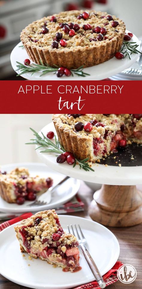 Cranberry Tart Recipe, Shortbread Bites, Cranberry Tart, Delicious Holiday Desserts, Recipe Thanksgiving, New Year's Desserts, Xmas Baking, Mediterranean Meals, Delish Desserts