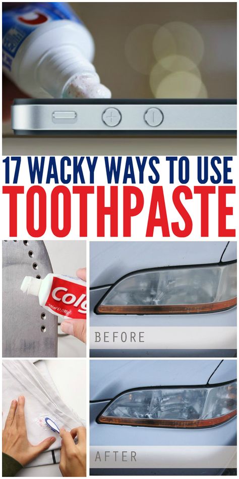 17 Ways to Use Toothpaste (Not on Your Teeth) - One Crazy House Handy Gadgets, Diy Hanging Shelves, Crazy House, Wine Bottle Diy Crafts, Wine Bottle Diy, Household Cleaning Tips, Mason Jar Lighting, Simple Life Hacks, Mason Jar Diy