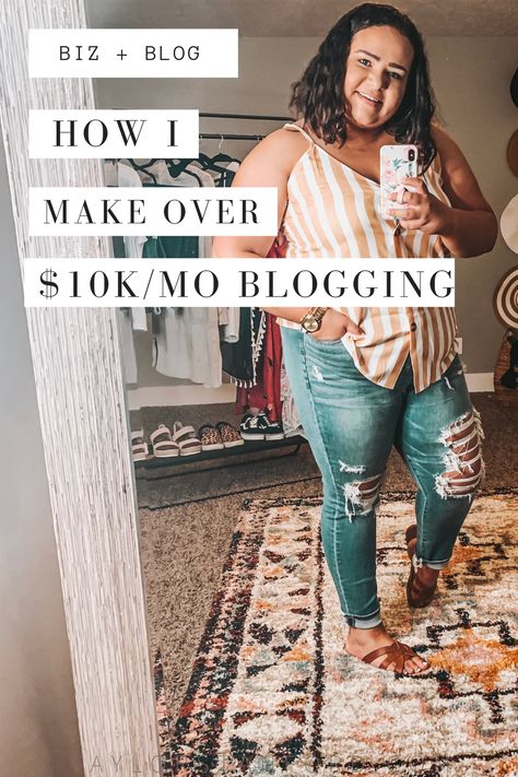 How I Make $10k per month blogging. How to Make Money Blogging: 7 Strategies that Help Me Make a Full-Time Income from Home with my blog.  #blogging #bloggingtips #startablog How To Start A Lifestyle Blog, Starting A Blog To Make Money, How To Make Money Blogging, Blogging Aesthetic, Making Money Blogging, Income From Home, Retirement Income, Blog Pictures, Blog Income