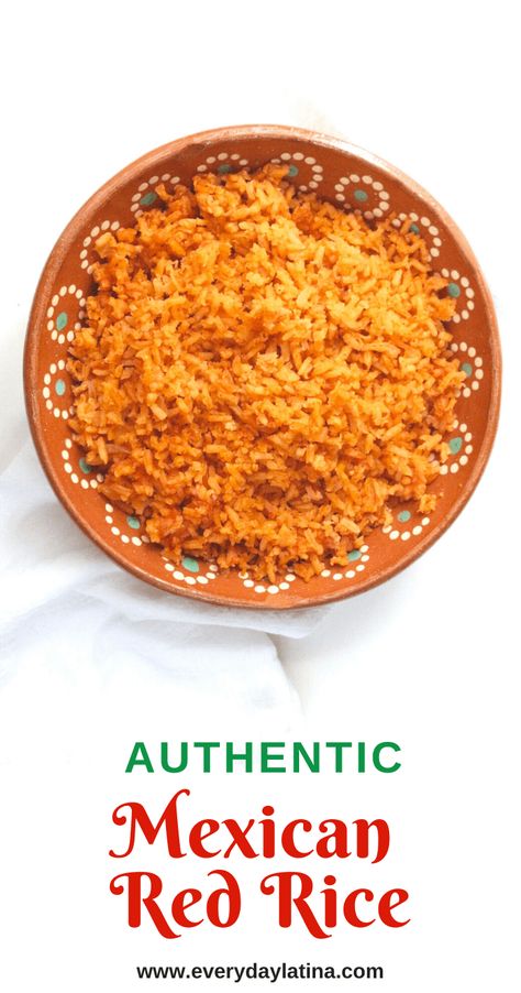 Arroz Rojo (Mexican Red Rice) - Everyday Latina Red Rice Recipe Mexican, The Best Mexican Rice, Best Mexican Rice, Mexican Red Rice, Red Rice Recipe, Mexican Rice Easy, Best Side Dish, Mexican Rice Recipes, Rice Side Dishes