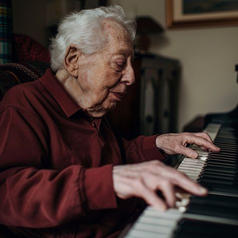 #Elderly #Pianist #Playing: An #elderly #man in a burgundy sweater plays a soulful melody on an upright #piano in a warmly lit room. #music #elderly #piano #man #playing #aiart #aiphoto #stockcake ⬇️ Download and 📝 Prompt 👉 https://stockcake.com/i/elderly-pianist-playing_849551_970501 Person Playing Piano, Dean Village Edinburgh, Mountain Interior Design, Piano Photography, Mountain Interiors, Musician Photography, Room Music, Playing The Piano, Upright Piano