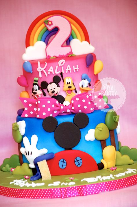 Mickey And Friends Cake, Mickey Mouse Torte, Mickey Mouse Clubhouse Birthday Cake, Γενέθλια Mickey Mouse, Mickey Mouse Clubhouse Cake, Mickey And Minnie Cake, Mickey Mouse Birthday Cake, Twodles Birthday, Mickey Mouse Clubhouse Birthday Party