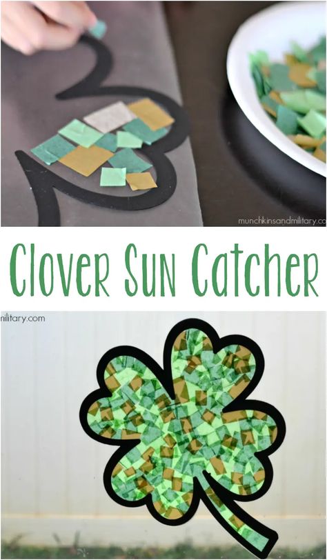 Mess Free Craft, Clover Craft, Sant Patrick, Saint Patricks Day Art, Fete Saint Patrick, March Crafts, St Patricks Crafts, Leprechaun Trap, St Patricks Day Crafts For Kids