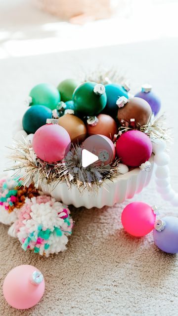 Jessica Grant on Instagram: "🤯🤯🤯🤯🤯🤯 I still can’t believe they turned out SO good🎄 Save & Share this Christmas ornament balloon hack !! All you need is a few sets of ball ornaments + balloons. You can even recover old ornaments if your style has changed 😉. I used Dollar Tree metallic & pearlescent packs of balloons- plus a few random ones I had leftover from other parties this year - and turned them into the dreamiest easy-to-make set of colorful DIY ornaments 🤩 Here’s how : * Remove the top from a ball ornament * Cut off the neck of a deflated balloon * Carefully stretch the opening around the ornament (this part takes a few tries to get the hang of 😅) and pull it up the sides until it covers the whole thing * Replace the top of the ornament, tie a ribbon, and hang Tip: I starte Repurpose Christmas Balls, Balloon Covered Ornaments, Christmas Ornaments With Balloons, Upcycle Christmas Ornament Balls, Ballon Christmas Tree Diy Ornaments, Balloon Ornament Hack, Ribbon Ornaments Styrofoam Ball Diy Christmas, Bubble Ornaments, Deflated Balloon