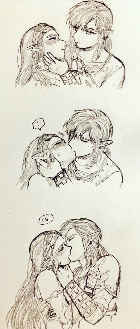 Botw Link X Zelda Kiss, Zelink Fanart Kiss, Zelink Fanart Spicy, Zelink Kiss, Zelink Comic, Link And Zelda Kiss, Zelink Botw, Zelda Drawing, Legend Of Zelda Characters