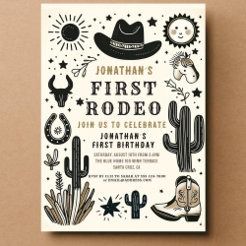 Rodeo 1st Birthday Invitations & Invitation Templates | Zazzle Rodeo First Birthday, Rodeo 1st Birthday, 1st Birthday Invites, Cowboy First Birthday, Rodeo Birthday Party, 1st Rodeo, Rodeo Birthday Parties, Birthday 1st, Rodeo Birthday