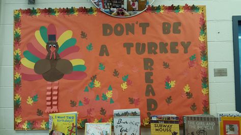 November Bulletin Board November Reading Bulletin Boards, November Reading, November Bulletin Boards, Reading Bulletin Boards, Bicycle Girl, Library Displays, Bulletin Boards