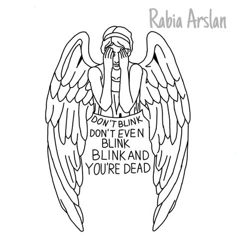 Weeping Angel Tattoo Doctor Who, The Weeping Angels, Weeping Angel Tattoo, Tattoo Doctor, 2 Tattoo, Weeping Angel, Angel Tattoo Designs, Angel Tattoo, Doctor Who