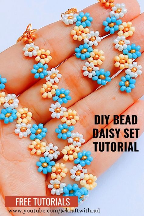 flower bead jewellery tutorial, diy bead flower bracelet, cute bead craft, Bead bracelet pattern, diy seed bead flowe project ideas, how to make seed bead flower bracelet, make flower bead bracelet seed bead bracelet jewellery, summer diy bracelet , summer jewelry, bead jewelry making, seed bead handmade jewelry, diy bracelet at home, diy seed bead ideas, diy bead crafts, easy bracelet craft, diy birthday gift ideas, diy summer craft, diy summer jewellery, diy summer accessories, bead jewellery Diy Bead Flower, Seed Bead Ideas, Bead Daisy, Seed Bead Flower, Daisy Flower Bracelet, Seed Bead Bracelets Tutorials, Diy Bracelets With String, Seed Bead Projects, Diy Beaded Rings