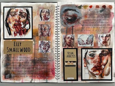 Moment In Time Art, Elly Smallwood Artist Research, As Level Art Coursework, A Level Research Page, Visual Arts Portfolio, Underrated Artists Art, Art Evaluation Page, Identity Art Gcse Artists, A Level Art Artist Research Page