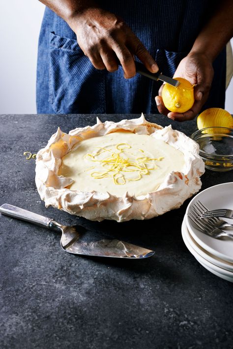 Classic Sunset Holiday Dishes: Lemon Angel Pie - Sunset Magazine Angel Pie Recipe, Angel Pie, Holiday Dishes, Sunset Magazine, Gluten Free Treats, Delicious Pies, Lemon Desserts, Lemon Recipes, Pie Dessert