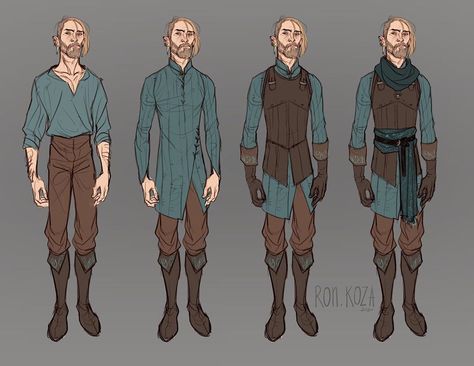 Medieval Clothing Drawing, Medieval Clothing Male, Male Fantasy Clothing, Fantasy Adventurer, Medieval Outfit, Fantasy Outfits, Medieval Clothes, Clothing Male, Art Outfits