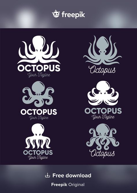 Golden Logo Design, Octopus Logo, Kraken Logo, Nautical Logo, Sea Logo, Octopus Illustration, Uniform Ideas, Pet Logo Design, Restaurant Logo Design