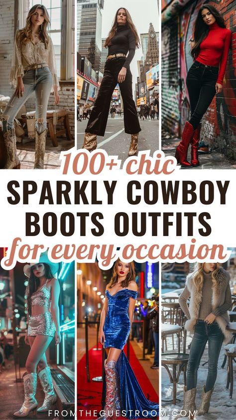 Purple Cowboy Boots Outfit, Sparkly Cowboy Boots Outfit, Glitter Boots Outfit, Cowboy Boots Outfit Women, Sparkly Cowboy Boots, Cowgirl Boots Outfit Summer, Cowboy Boots Outfit Summer, Cowboy Boots Outfit Winter, Purple Cowboy Boots