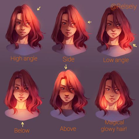 Reem on Twitter: "Made a simple lighting ref for myself and decided to post it. https://t.co/kcEKd9xW1J" Hand Around Waist Reference, How To Shade Faces Digital, How To Color Hair, Hearts Astethic, Simple Characters, Drawing Hair Tutorial, Drawing Hair, Art Apps, Drawing Faces