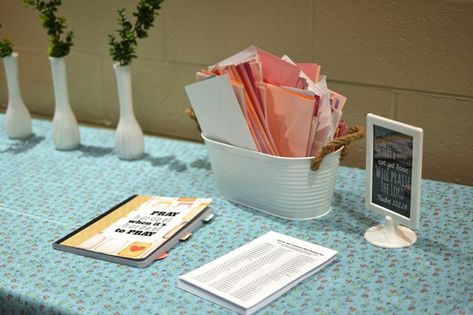 Mops Table Decor, Mops Say Yes Theme, Mops Activities, Prayer Journals, Summer Challenge, Moms Club, Prayer Journal, Say Yes, Getting To Know You