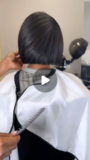 Black Women Bob Hairstyles Natural, Pressed Natural Hair Styles Black Women, Silk Press Natural Hair Short Layers, Short Bob Silk Press Natural Hair, Silk Press Layers, Short Hair Silk Press Natural Hair, Bob Cut Natural Hair Black Women, Short Bob Natural Hair, Bob On Natural Hair Black Women