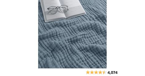 Comfy Cubs Muslin Blanket for Adults, Extra Large Twin 229 X 168 cm, 6 Layer Cooling Cotton Softness, Breathable & Warm Throw for Bedroom, Living Room Couch (Pacific Blue, Twin - Muslin) Layered Weave, Muslin Blanket, Waffle Blanket, Cotton Throw Blanket, Muslin Blankets, Living Room Couch, Room Couch, Pacific Blue, Cotton Throws