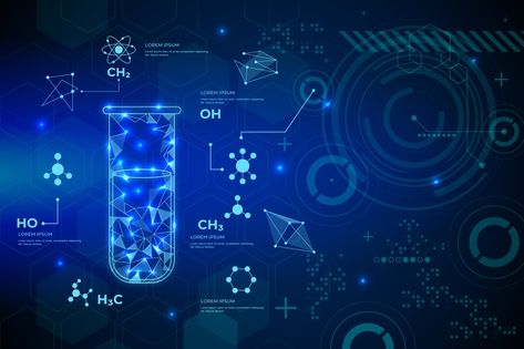 Futuristic science lab backround concept | Free Vector #Freepik #freevector #background #wallpaper #science #futuristic Wallpaper Science, Chemistry Lab Equipment, The Science Of Deduction, Laboratory Design, Science Icons, Science Words, Science Background, Chemical Equation, Chemistry Labs