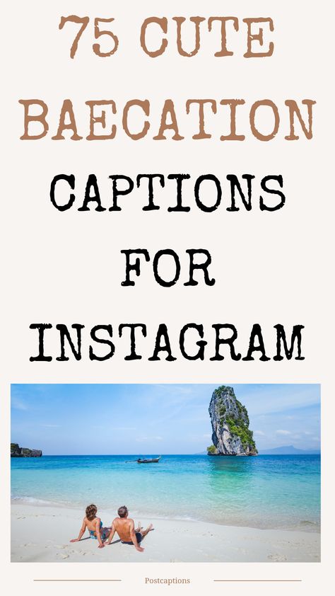 If you’re struggling to come up with the perfect caption to accompany your baecation photos, don’t worry! We’ve got you covered. In this blog post, we’re sharing 75 cute baecation captions that are sure to make your followers swoon (and maybe even envy you a little bit). Baecation Captions Instagram, Baecation Captions, Baecation Quotes, Baecation Photos, You Are My Forever, Perfect Captions, Ig Captions, We Go Together, Good Instagram Captions