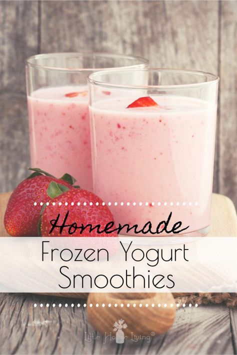 Frozen Yogurt Smoothie Recipes, Healthy Summer Smoothies, Smoothie King Recipes, Frozen Yogurt Smoothie, Homemade Smoothies Recipes, Homemade Frozen Yogurt, Best Protein Shakes, Smoothie Recipes With Yogurt, Yogurt Smoothie