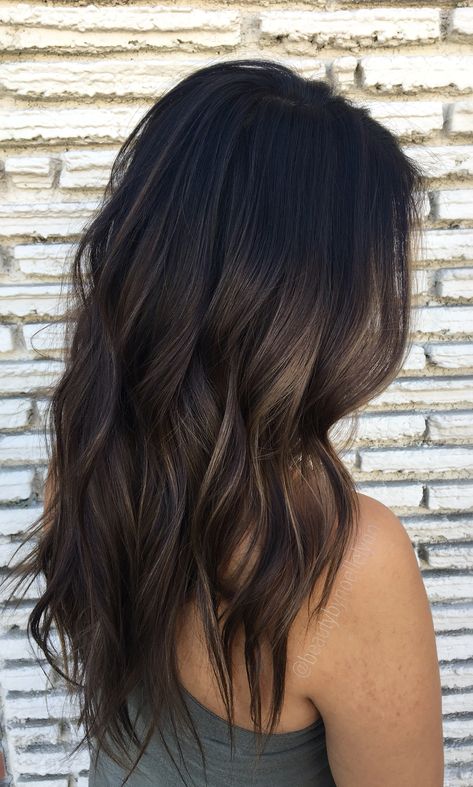 Subtle brown balayage Subtle Balayage Brunette, Wine Hair, Chocolate Hair, Balayage Hair Dark, Brown Hair Balayage, Long Dark Hair, Brown Highlights, Balayage Brunette, Hair Color Balayage