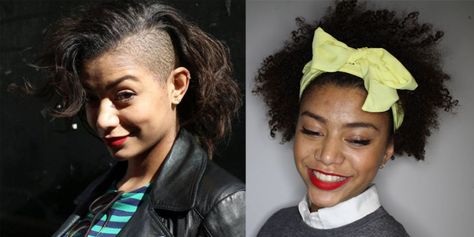 The curly girls' guide to growing out an undercut  - Cosmopolitan.co.uk Growing Out An Undercut, Growing Out Undercut, Curly Undercut, Tweezing Eyebrows, Threading Eyebrows, Thick Eyebrows, Best Eyebrow Products, Perfect Eyebrows, Au Naturale