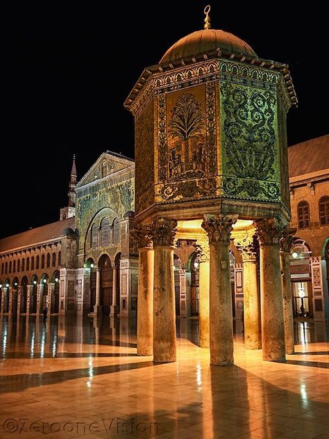 Syrian Mosque, Great Mosque Of Damascus, Syria Before And After, Umayyad Mosque, Vision Photography, Damascus Syria, Stunning Architecture, Western Asia, Mosque Architecture