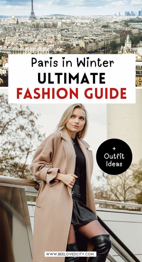 Prepare for Parisian winter in style! Pack essentials like a wool coat, knit sweaters, and a warm scarf to layer up against the cold. Choose dark jeans or tailored pants to stay versatile and elegant, and add leather boots for a stylish, weatherproof option. A beret, gloves, and an umbrella are both functional and fashionable additions to your suitcase! #ParisPackingList #JanuaryWardrobe #WinterStyle Winter Outfits For Paris, Vacation Outfit Winter, Packing List For Paris, Paris Vacation Outfit, Travel Suitcase Packing, Outfits For Paris, Paris In January, Paris Packing List, Parisian Winter