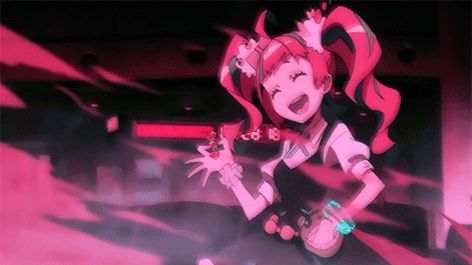 Hot Pink, Gif, Tumblr, Red, Hair, Anime, Pink