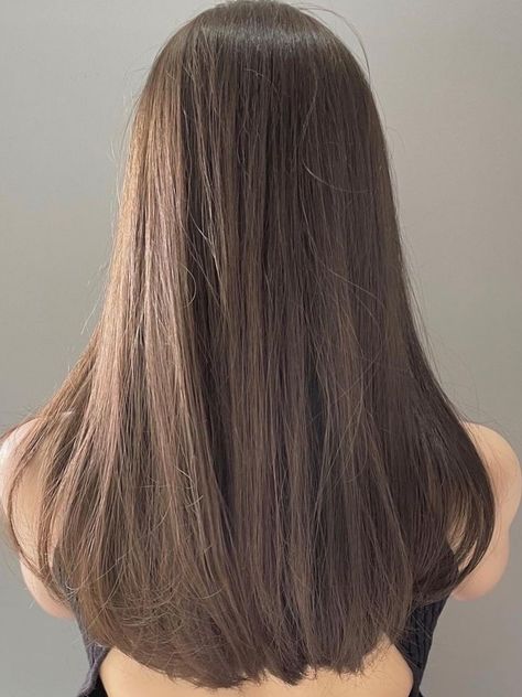 Korean ash brown color for strength medium length hair Basic Hair Color, Brown Hair Color Styles, Types Of Brown Hair, Natural Hair Color Ideas, Brown Layered Hair, Rebonded Hair, Global Hair Color, Ash Brown Color, Hair Color Styles