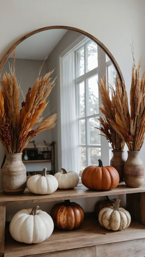 Transform your home into a cozy retreat with neutral fall decor inspirations Explore how to infuse the warmth of the season into every corner of your home - from the farmhouse porch to the inviting living room Get creative with DIY projects for your 2023 and 2022 home decor including bedroom mantle and kitchen ideas Elevate your space with charming fall touches perfect for the fireplace and beyond in 2024 and 2023 Fall Astethic Decor, Florida Fall Decor, Indoor Fall Decor Ideas, Fall Astethic, Bedroom Mantle, Neutral Fall Decor Ideas, Indoor Fall Decor, Florida Fall, Inviting Living Room